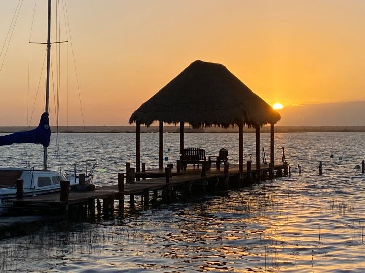 Bacalar Lake view and the Villa Marilu